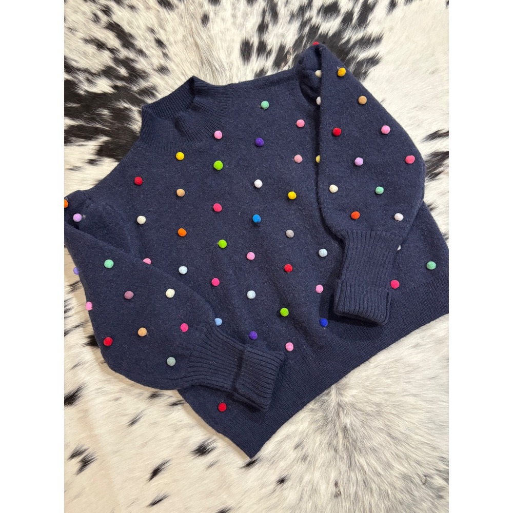 Cider Sweater Women's Medium Navy Blue Pullover